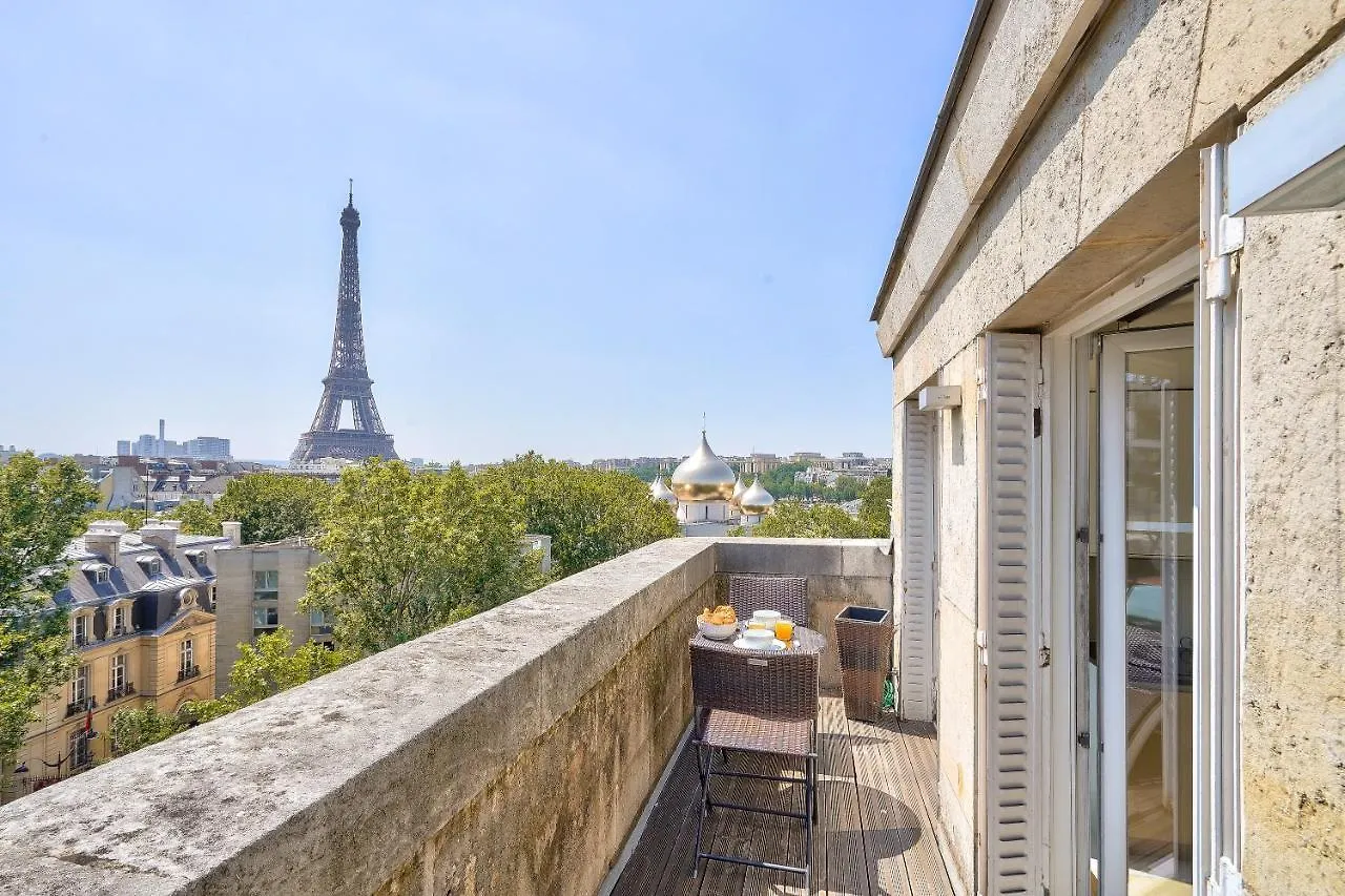 Designed Studio With Ac-Terrasse Vue Tour Eiffel Paris